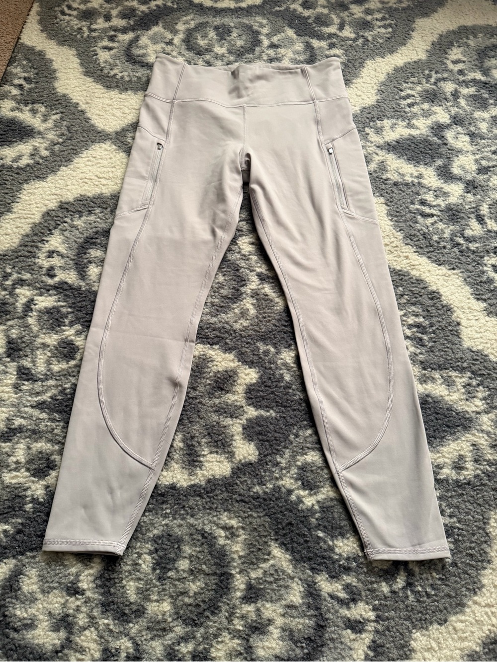 Athleta Light Gray High-Rise Leggings